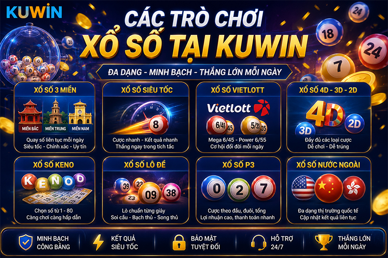 Kho trò chơi xổ số đa dạng